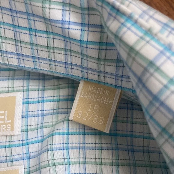 Michael Kors Regular Fit Plaid Dress Shirt - Picture 3 of 4